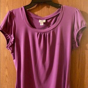 Nice short sleeve purple blouse